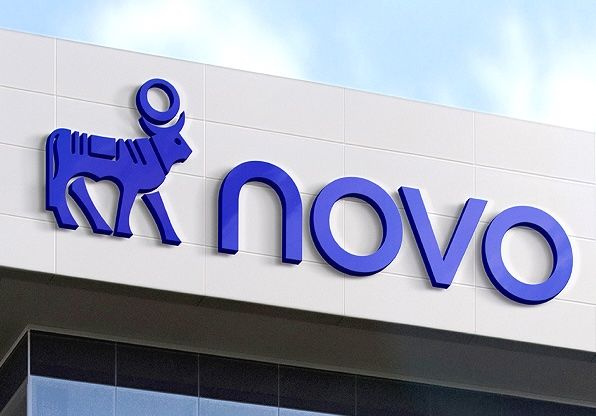 Novo Nordisk new brand Novo labelled on their office building